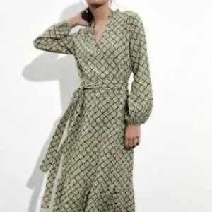 NWOT Zara Cotton Pattern Maxi Dress XS